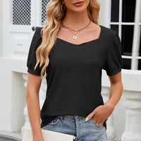 Eyelet Short Sleeve Top