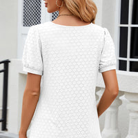 Eyelet Short Sleeve Top