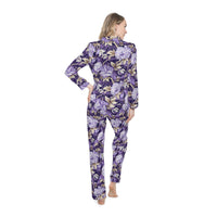 Lady Indigo Women's Luxury Satin Pajamas (AOP)