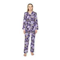 Lady Indigo Women's Luxury Satin Pajamas (AOP)