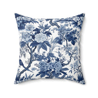 Tropical Chinoiserie Spun Polyester Square Pillow