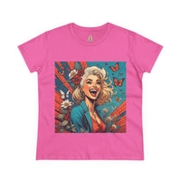 Happiness Laughter and Butterflies Marilyn Women's Midweight Cotton Tee