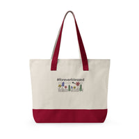 Forever Blessed Zippered Canvas Tote