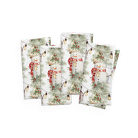 Mr. Snowman Polyester Table Napkins
