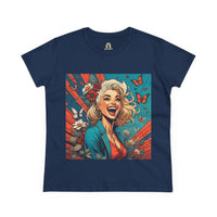Happiness Laughter and Butterflies Marilyn Women's Midweight Cotton Tee