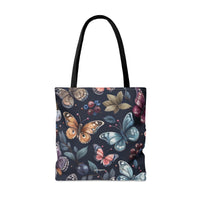 Midnight Butterflies Shopping Tote Bag