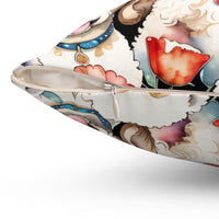 Golden Doodle Poppies Spun Polyester Square Pillow