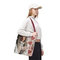 Love Tote Bag | Romantic Aesthetic Tote Bag for Women, Book Lovers, Dreamers & Everyday Elegance