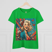 Happiness Laughter and Butterflies Marilyn Women's Midweight Cotton Tee