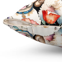 Golden Doodle Poppies Spun Polyester Square Pillow