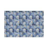 Gold Blue Magical Holiday Gift Wrap Papers