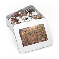 Victorian Ladies in Regency Garden Jigsaw Puzzle with Tin | 1000 Puzzle Pieces