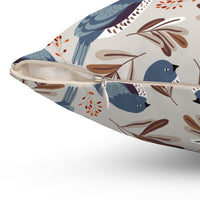 Sitting Still Spun Polyester Square Pillow