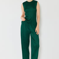 Marina West Swim Pleated Elastic-Waist Straight Pants