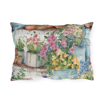 Rustic Cottage Garden With Wildflowers Outdoor Pillow