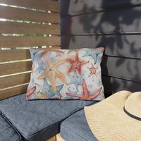 Starfish Beach Vibe Patterned Outdoor Pillows