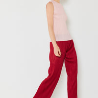 Marina West Swim Pleated Elastic-Waist Straight Pants