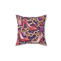 Yumigara Throw PIllow with Stilleto Heels and Small Purse Key Chains