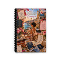 Great Opportunities Find Me (Pink Floral)Spiral Notebook - Ruled Line