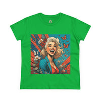 Happiness Laughter and Butterflies Marilyn Women's Midweight Cotton Tee