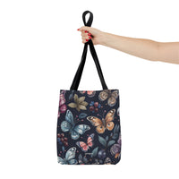 Midnight Butterflies Shopping Tote Bag