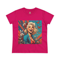 Happiness Laughter and Butterflies Marilyn Women's Midweight Cotton Tee