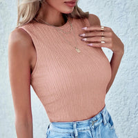 Textured Round Neck Tank