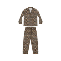 Solid Ground Women's Luxury Satin Pajamas (AOP)