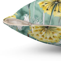 Fun and Dandy Dandelion Spun Polyester Square Pillow