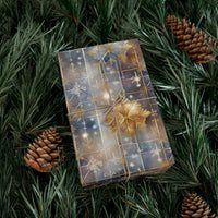 Glamorous Golden Snowflakes Wrap Papers