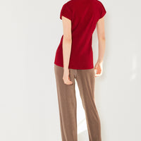 Marina West Swim Rib Pleated Elastic-Waist Wide Leg Pants