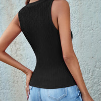 Textured Round Neck Tank