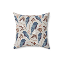Sitting Still Spun Polyester Square Pillow