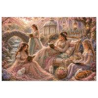 Regency Women Reading In Romantic Garden Puzzle | 1000 Piece Jigsaw