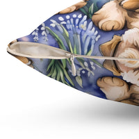 Dandelion Wheaten Spun Polyester Square Pillow