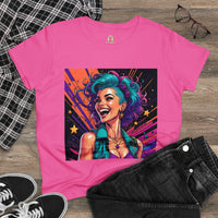 Happiness Laughter and Stars Katie Women's Midweight Cotton Tee