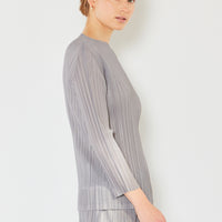 Marina West Swim Pleated Long Sleeve Boatneck Top