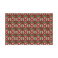 Red Green Gold Geometric Gift Wrap Papers