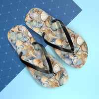 Seaside Serenity Seashell Flip-Flops: Walk in Coastal Comfort