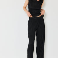 Marina West Swim Pleated Elastic-Waist Straight Pants