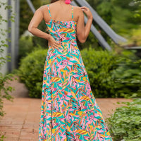 Twisted Printed V-Neck Cami Dress