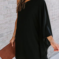 Single Shoulder Kimono Sleeve Mini Dress