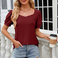 Eyelet Short Sleeve Top