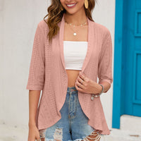Half Sleeve Open Front Cardigan
