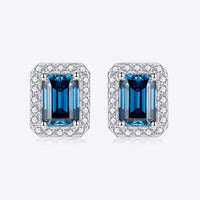Ignite Me With Indigo 2 Carat Moissanite Stud Earrings