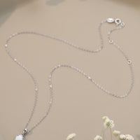 Opal Round Pendant Chain Necklace