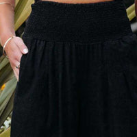 Full Size Smocked Waist Wide Leg Pants