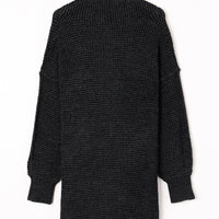 Heathered Open Front Longline Cardigan