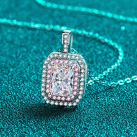 Geometric Pendant 1 Carat Moissanite Chain Necklace