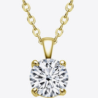Elegancia 925 Sterling Silver 1 Carat Moissanite Chain-Link Necklace